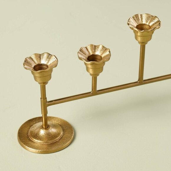 Hearth & Hand Magnolia 12ct Oversized Metal Taper Candelabra Antique Brass 2023 - Picture 3 of 4